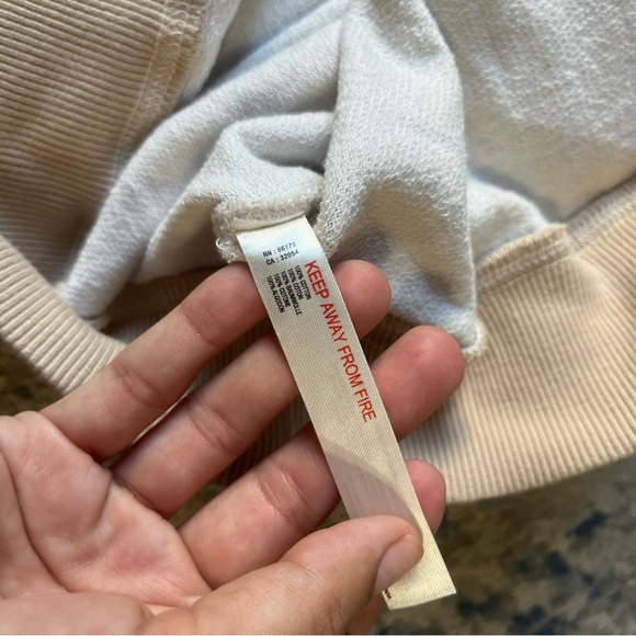 Daily Practice by Anthropologie Graphic Sweatshirt Ivory Rainbow Size XS Tan - Picture 5 of 5